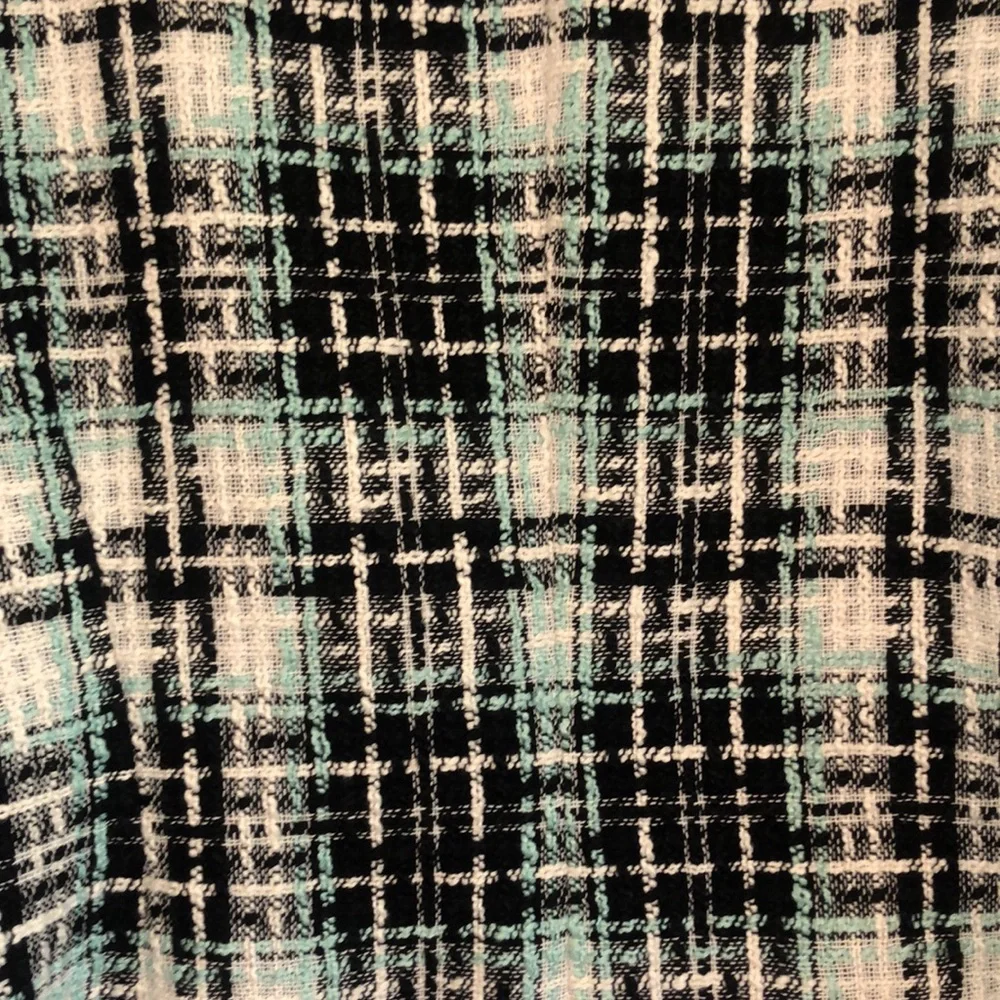 Tahari ASL Chic Black and White Plaid Boucle Jacket - Picture 7 of 7